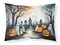 Ghosts Spooky Halloween Standard Pillowcase Lightweight Black and White Decorative Artwork 1 Piece